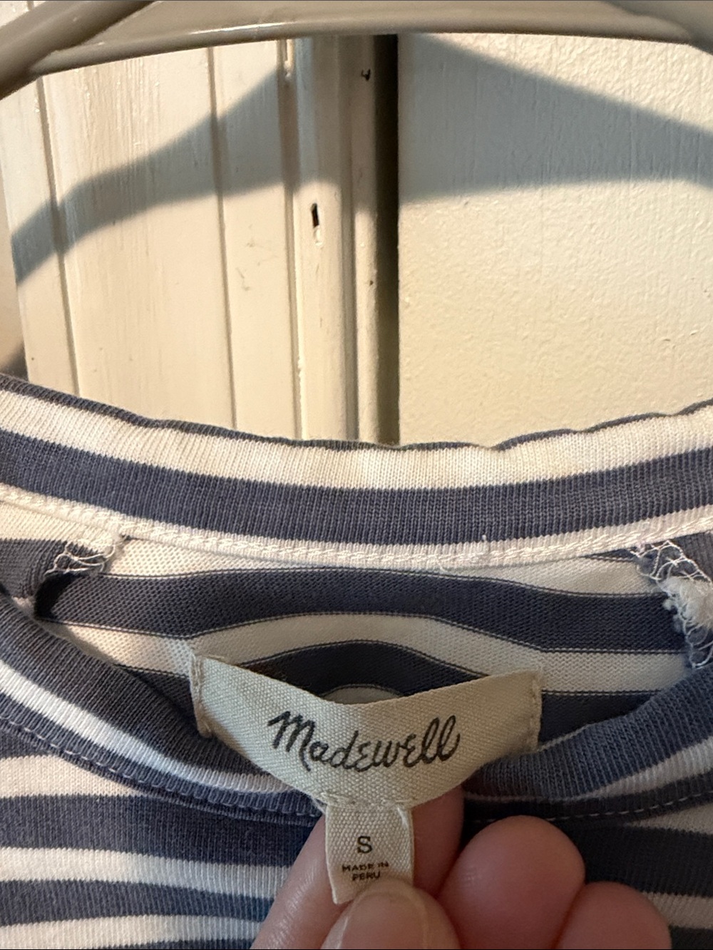 Madewell Striped Sleeveless Knit Top - blue & White - Picture 3 of 6